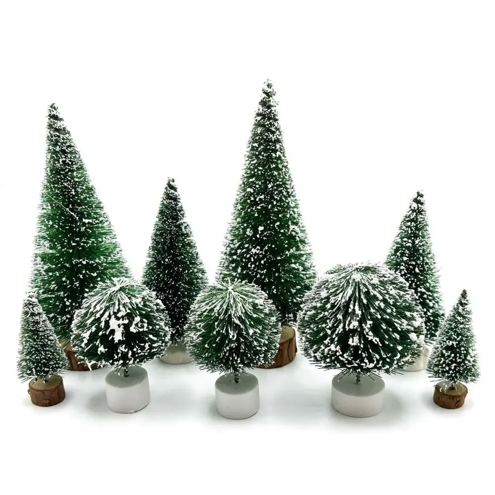Vintage Christmas Village Figurine Set Holiday Table Decor